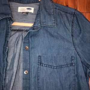 Jean colored button up 👚